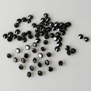 Diamants naturels noirs de qualité supérieure, taille brillant, 1,75 mm, 2 mm, 2,50 mm, certifiés IGI, vente en gros de diamants en vrac pour bijoux - Product Image 2