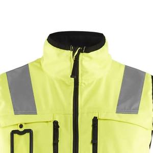 Chaleco de Seguridad Naranja de Alta Visibilidad, Ropa de Trabajo Reflectante, Chaleco para Hombre con Bolsillos, Chaleco Reflectante Naranja, Uniforme de Alta Visibilidad Naranja - Product Image 3