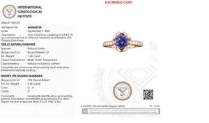Hot Sell 7mm Round Cut Genuine Tanzanite Floral <b>Ring</b> 14k Pure Rose Gold Pave <b>Set</b> Diamond Engagement <b>Ring</b> Women Fine Gift Jewelry - Product Image 5