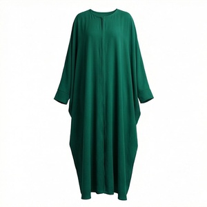 2025 OEM Kimono Abaya pour femmes musulmanes, en tissu polyester ultra-extensible, doux et léger, orné de perles, col en V, manches longues, pour soirée - Product Image 1