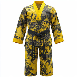 Light Weight Elastic Taekwondo Suit Men 100% Polyester Cotton Taekwondo Uniform MMA Training <b>Boxing</b> Taekwondo Uniforms Men - Product Image 4