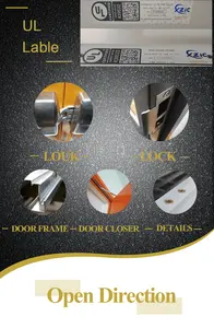 1/2/3 Hours Fire Rated Steel Fire Door Commercial Metal Doors Customized Apartment Interior Door