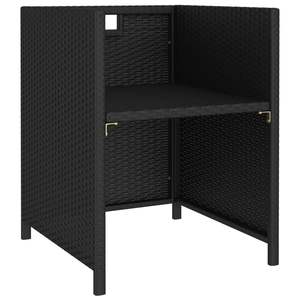 Juego de Comedor de Jardín de 6 Piezas en Ratán Sintético Negro - Product Image 5