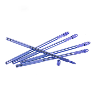 Lot de porte-aiguilles métalliques violets pour ventilation, aiguilles micro-crochets en acier, outil professionnel pour extensions capillaires et perruques en dentelle - Product Image 1