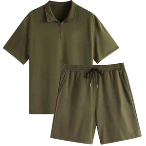 Latest Design Custom Luxury 2 <b>PC</b> <b>Set</b> for Men New Design Summer Casual Men's Shirts with Shorts Breathable and Comfortable - Product Image 5
