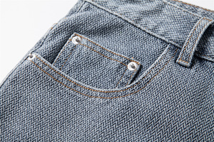 Shorts en jean pour hommes, look premium, coupe slim décontractée, en tissu de coton extensible, plusieurs poches, pour l'été - Product Image 6