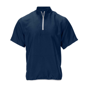 Service OEM – Nouveau Maillot de Baseball Respirant et Hydrofuge à Manches Courtes avec Col Zippé pour Adultes – Noir, Antibactérien, Idéal Entraînement en Cage de Frappe - Product Image 4