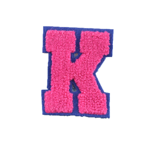 Parche de letras de chenilla personalizado, de textura suave, insignia de moda para ropa, estilo para coser o planchar, para ropa, mochilas, sombreros, decoración artesanal DIY - Product Image 2