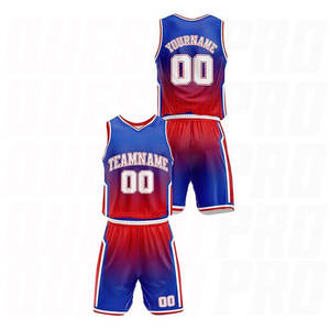 Conjuntos de Uniformes de Baloncesto Rojos Degradados de Última Moda, Uniformes de Baloncesto de Poliéster Transpirable con Logotipo Estampado - Product Image 2