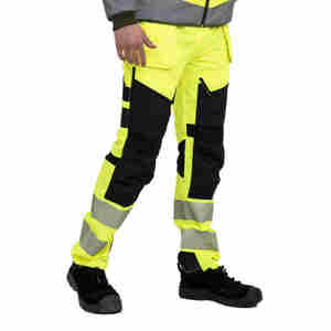 Pantalon de sécurité réfléchissant haute visibilité unisexe, vêtements de travail en plein air, respirant, thermique, avec poches - Product Image 3