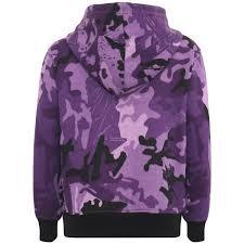 Sweat à capuche streetwear camouflage violet, imprimé intégral audacieux, en polaire performante, vente en gros, pull camouflage pour homme, sweat à capuche urbain violet - Product Image 4