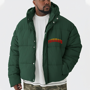 Custom Made Lightweight Canvas Waterproof Cotton Padded Windproof Warm <b>Puffer</b> <b>Jacket</b> Front Custom Printed Hooded <b>Crop</b> Top - Product Image 5