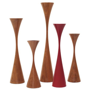Natural Wooden Candlestick Holder <b>Set</b> of 3 Brown Finish For Home Wedding Event Table Decoration Handmade <b>Candle</b> Holders - Product Image 3