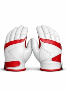 Gant de frappe en cuir blanc, main droite, à enfiler, durable, pour entraînement, unisexe, adulte, personnalisable, pour le baseball. - Product Image 1