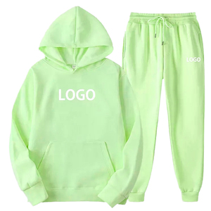 ชุดวอร์มลำลองแบบ 2 in 1 สำหรับผู้หญิงไซส์พลัส ระบายอากาศได้ดี เป็นมิตรกับสิ่งแวดล้อม พร้อมบริการสกรีนลายตามสั่ง ผู้ผลิตเสื้อฮู้ดดี้และกางเกงจ็อกเกอร์ - Product Image 1