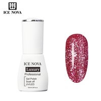 ICE NOVA Gel Diamant de Qualité Supérieure 15g Gel Réfléchissant OEM Logo Personnalisé Vernis Gel UV 3 Étapes Gel Pailleté Diamant Disco pour Ongles