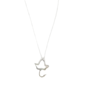 Collier en argent sterling AKA avec pendentif feuille de lierre sur chaîne câble de 18 pouces, bijoux de sororité pour femme, accessoire cadeau élégant - Product Image 4
