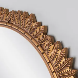 Miroir mural rond décoratif de luxe, fait main, avec cadre en métal, pour la maison moderne, les hôtels, les chambres et les salons - Product Image 4