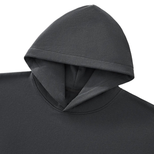 เสื้อฮู้ดดี้สไตล์อเมริกัน หนัก 420GSM ลายบาติกสีน้ำเงินฟอก ลุคดิสเทรส ทรงหลวม แต่งลายคอลลาจ แนวมหาวิทยาลัย สำหรับผู้ชาย ทันสมัย - Product Image 3