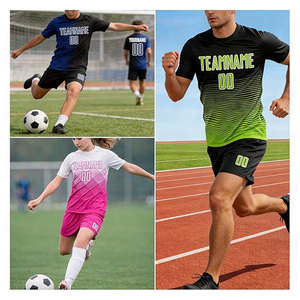เสื้อฟุตบอลแบบกำหนดเอง เสื้อกีฬาและกางเกงขาสั้นแบบสั่งทำพิเศษ พิมพ์ลายออกแบบ ชุดทีมสำหรับผู้ชาย ผู้หญิง เด็กชาย เด็กหญิง ระบายอากาศได้ดี - Product Image 2