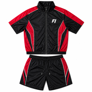 Shorts de sport décontractés en silicone personnalisés pour hommes, shorts de sport à taille élastique pour hommes, shorts en silicone brodés pour hommes, vestes pour hommes - Product Image 5
