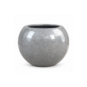 Grand pot rond en fibre de verre, finition résistante aux UV, élégant, pour jardin extérieur, pot décoratif, conteneur de gros pour patio et maison - Product Image 1