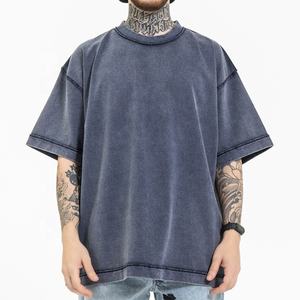 T-shirt personnalisé pour hommes délavé à l'acide 100% coton à séchage rapide surdimensionné Boxy Fit Crewneck avec motif Streetwear Style vintage - Product Image 2