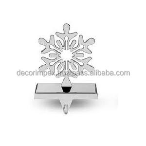 Cintre pour bas en fer Offre Spéciale cheminée Porte-bas en métal décoratif de Noël Flocon de neige - Product Image 1