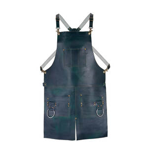 Delantal de cuero engrosado para motosierra, para trabajos forestales, de alta resistencia, con protección de cuero genuino para las piernas LPN-0260 - Product Image 1