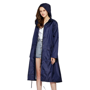 Impermeable OEM de Diseño Nuevo, Color Verde, Chaqueta Larga con Capucha para Hombre y Mujer, Personalizable - Product Image 1