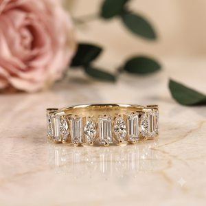 925 Sterling <b>Silver</b> <b>Emerald</b> Cut Marquise Moissanite Engagement <b>Ring</b> 18K Gold Plated Romantic Geometric Anniversary <b>Ring</b> for - Product Image 1