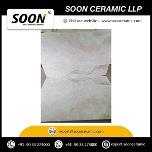 SOON CERAMIC Prix direct usine Blanc neige Bookmatch Calcite Grande dalle polie Moderne Écologique Design 3D pour l'aménagement intérieur - Product Image 2
