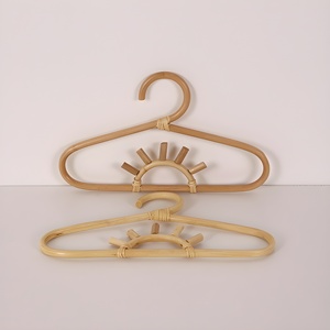 Cintres en rotin écologiques pour pantalons et manteaux, prix de gros, organisateurs de vêtements - Product Image 4