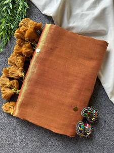 Beautiful Indian Traditional Soft <b>Tissue</b> silk Saree Latest Exclusive Stylish Blouse Ethnic Party <b>Wedding</b> Wear For Women - Product Image 5