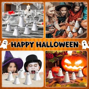 Set di 5 Statuette di Fantasmi di Halloween, Sculture in Resina per Decorazioni Interne e Vassoi a Più Livelli - Product Image 3