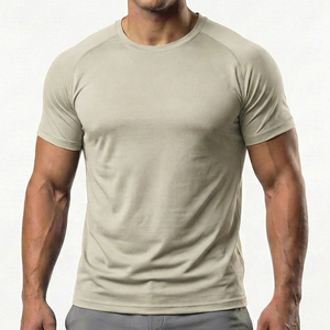 Camiseta Deportiva de Manga Corta para Hombre, de Color Sólido, Informal, Transpirable, de Tela Jersey, con Serigrafía, para Verano - Product Image 3