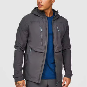Accept Full Customization Zip-up Softshell Windbreaker <b>Jackets</b> with Hood <b>Waterproof</b> Running Wear Windbreaker <b>Jacket</b> for Men's - Product Image 4