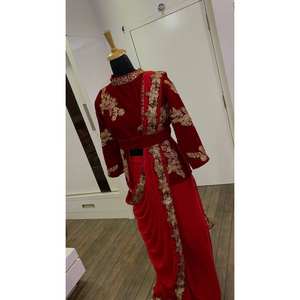 ชุดปาร์ตี้ส่าหรีมีลำดับงาน dori zari-สำหรับโอกาสเทศกาล - Product Image 2