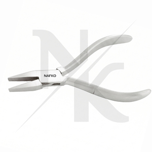 Fournisseur d'équipements optiques, pince plate pour opticien, mâchoires dentelées 140 mm, acier inoxydable, fournitures d'atelier optique, outils de bijouterie - Product Image 6
