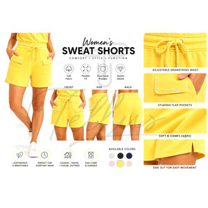 Shorts de sport respirants en coton à taille basse pour femmes, avec impression de logo personnalisé, pour la course à pied – Nouvelle collection de shorts de sport tendance pour femmes - Product Image 5