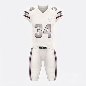 Nuevo Uniforme de Fútbol Americano de Corte Regular, Sublimado, Cuello en V, Manga Corta, 100% Poliéster, Calidad Premium para Hombre - Product Image 2
