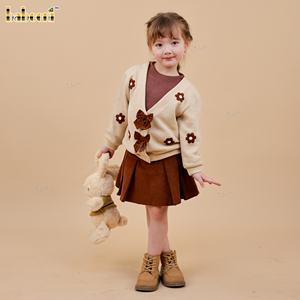 ชุดเดรสเด็กผู้หญิงลายดอกถักนิตติ้ง ทรงเอไลน์ ผ้าฝ้าย 100% คอกลม สไตล์ลำลอง ตกแต่งด้วยการเย็บมือ เป็นมิตรกับสิ่งแวดล้อม ODM-DR4540 - Product Image 5