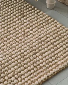 Handmade Premium Eco-Friendly Reversible Jute <b>Braided</b> Flat Weave Rug Natural Woven Carpet with Anti-Slip for Home Use - Product Image 6