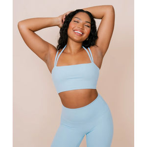 Conjunto Deportivo de 2 Piezas para Mujer, Estilo Casual de Invierno, Ropa Deportiva de Yoga de Primera Calidad, Sujetador Deportivo Sexy con Push-Up, 100% Sólido - Product Image 5