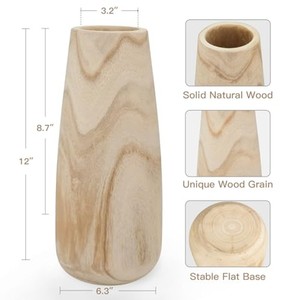 Jarrón Artesanal de Madera de Cedro Rústico con Grano Natural, Ecológico, para Aromaterapia, Maceta Perfumada, Venta al por Mayor - Product Image 3