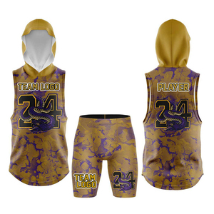 Vêtements de sport avec logo personnalisé en gros, uniformes de football américain sans manches 7v7, respirants, 100% polyester, personnalisables - Product Image 4