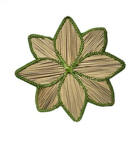 Nuevo Diseño de Lujo, Elegante Posavasos de Ratán con Forma de Flor de Nenúfar, Hecho a Mano, Moderno, de Fibra Natural, para Decoración de Mesa de Comedor - Product Image 1