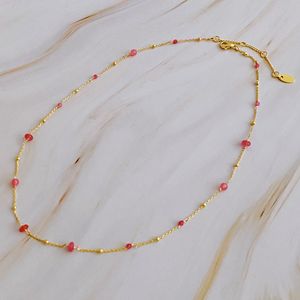 Collana con Perline di Pietre Preziose Delicate e Bracciali a Catena alla Moda - Product Image 1