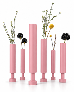 Vase à fleurs cylindrique en fer tendance, moderne, décoratif, de luxe, pour mariage, centre de table écologique, décoration intérieure RISING - Product Image 3