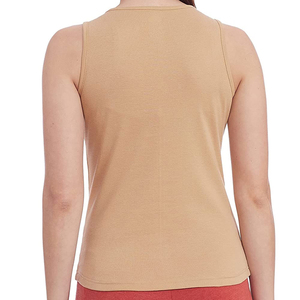 เสื้อกล้ามทรงเข้ารูปสีเบจสำหรับผู้หญิง ปี 2026 คอกลม แบบเรียบง่าย เหมาะสำหรับใส่ซ้อนกันในช่วงฤดูร้อน ใส่ได้ทุกวัน และใส่เล่นโยคะ - Product Image 2
